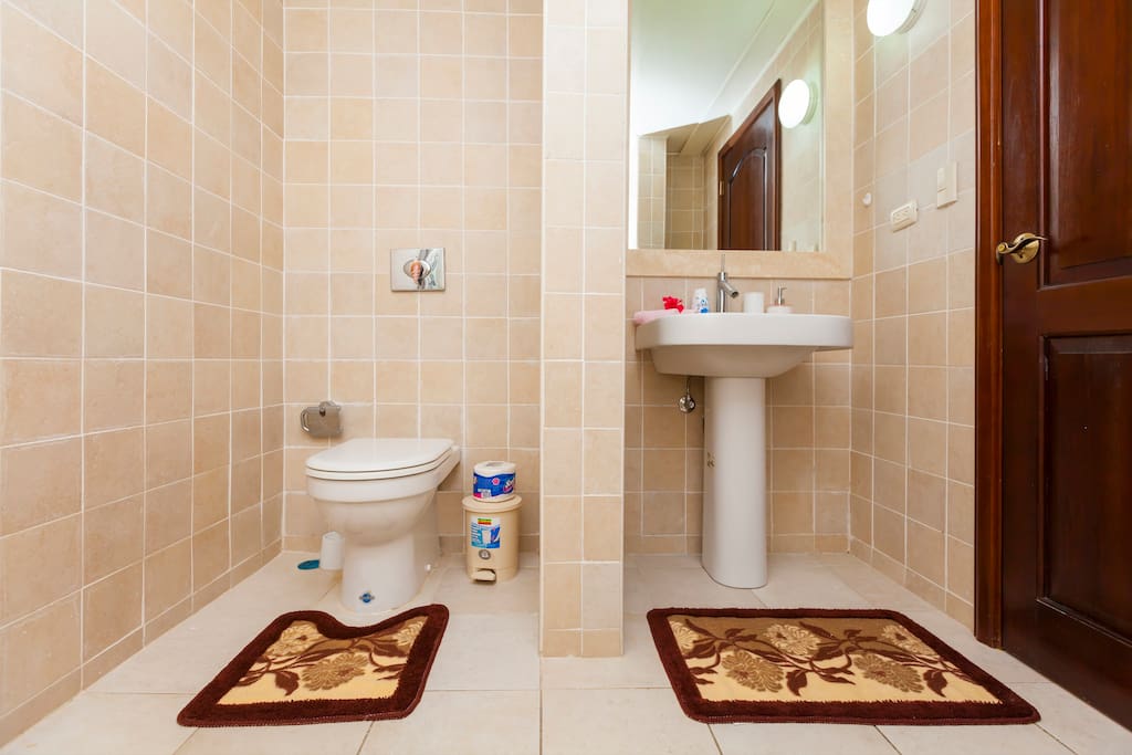 The second bathroom is also well-equipped and has 2 separate sections. You will find some bathroom essentials for your comfort.