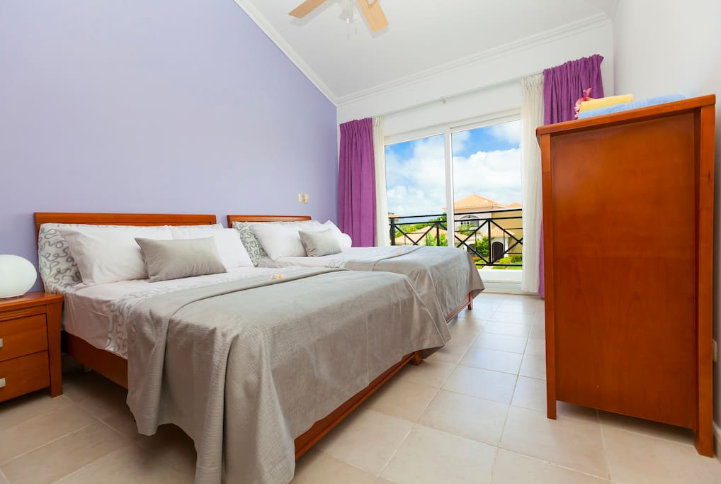 Second bedroom (lilac) has it's lovely view. You can enjoy it every day.