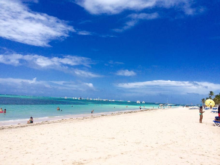 You can access the white sandy Bavaro beach and enjoy it. Ask for our local guide how to get to Bavaro beach or another beaches in the area. White sand, blue sky and clear turquoise water. Staying in Punta Cana, enjoy all the variety of the most beautiful beaches in the world!