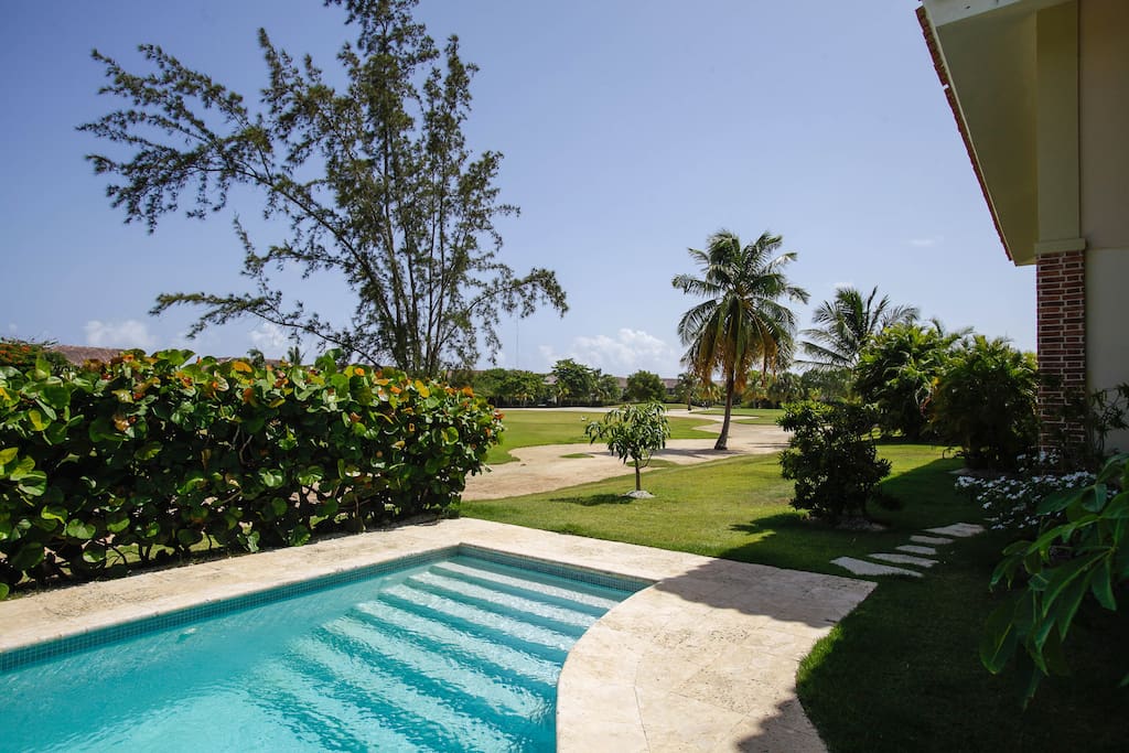 Swimming pool is right near your apartment: you don't have to worry about going far distances, it's right there.