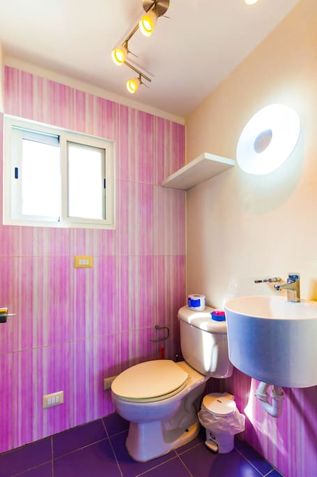 The bathroom is full-equipped, fresh towels and essentials are included.