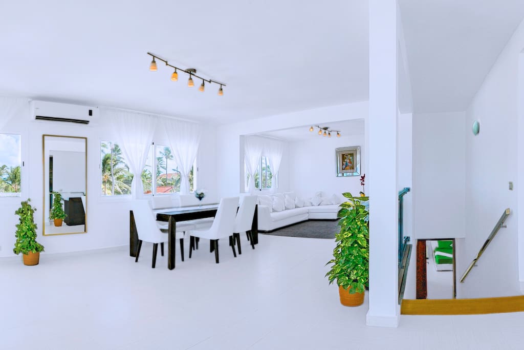 Spacious living room with an ocean view. It is a hard FACT that you can enjoy it every day from every room.