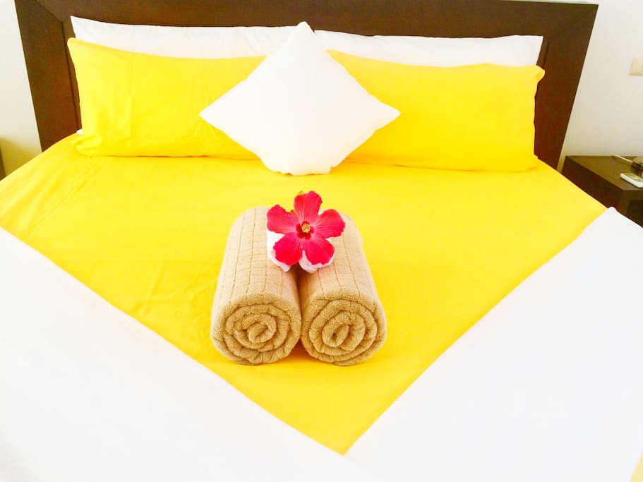 Beautiful bed, so you'll like definitely to sleep on it.