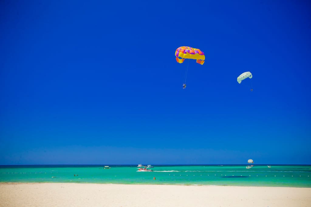 Enjoy watersports and activities on the beach. Be brave and take most of it!