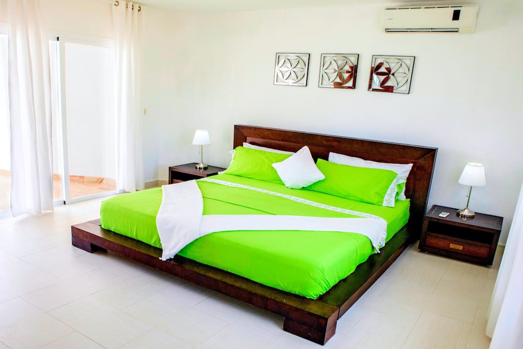 This beautiful room is verlooking the ocean and is very spacious and bright