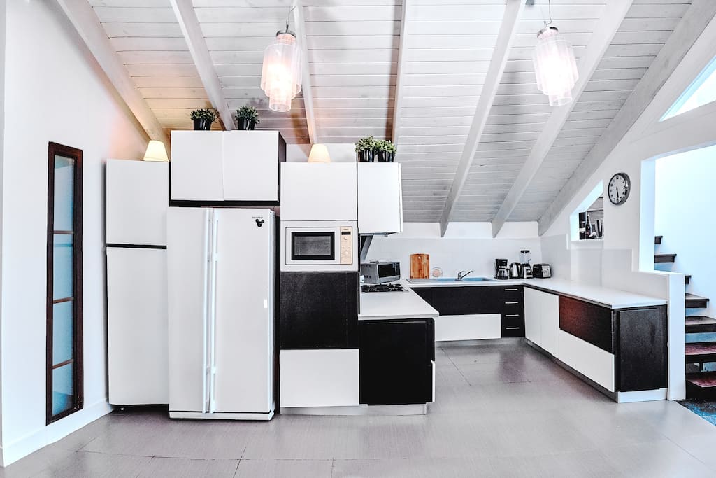 If you like to cook, you will be pleased with our bright classy kitchen equipped with modern appliances and kitchenware.