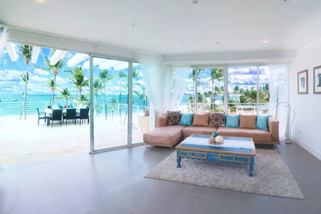 Here you can relax your body and soul just sitting on the sofa and looking through the windows.