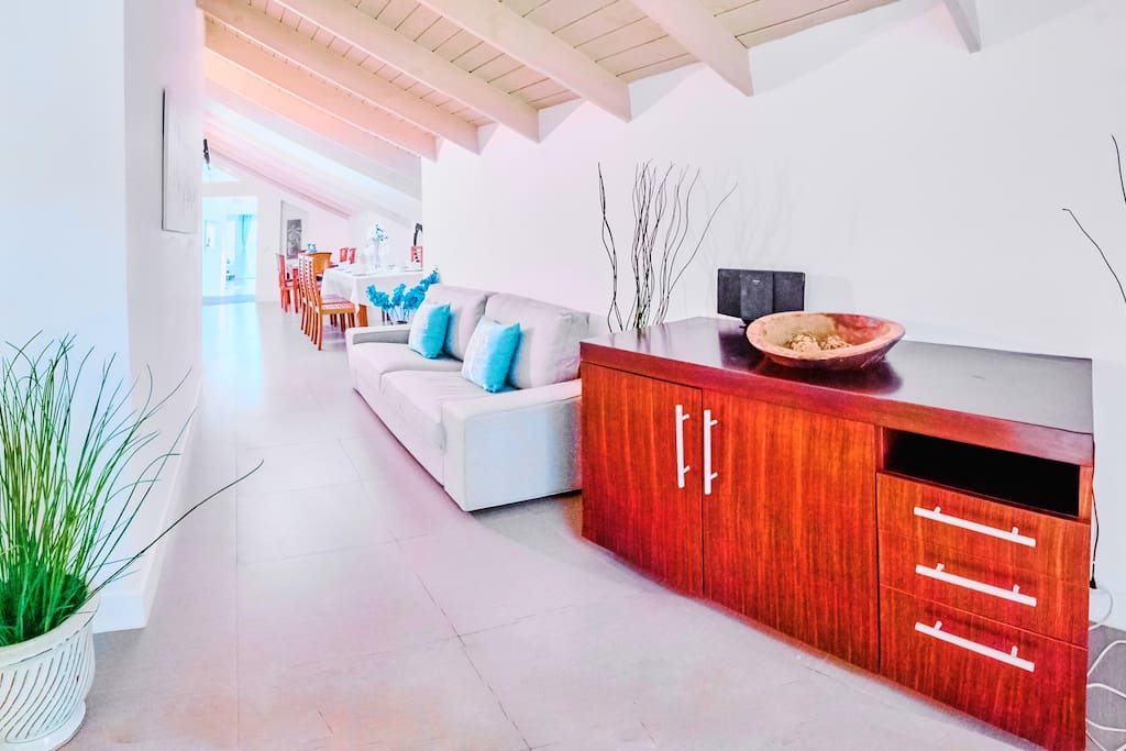 The apartment is very spacious and bright. You will enjoy your stay.