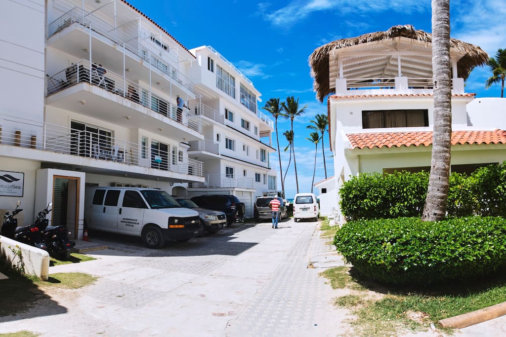 Yes, your apartment is right on the beach. Actually, you don't need a car. But if you need it, you'll have FREE parking access.