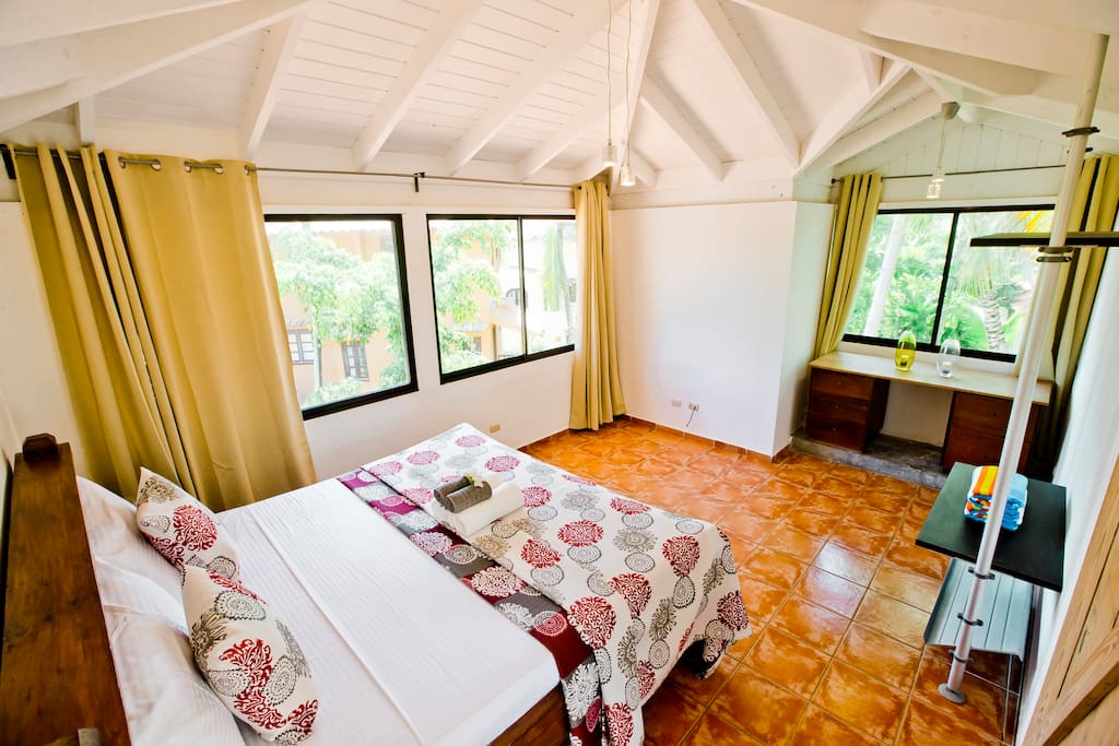 Go to sleep in a cooled room with big windows, wake up, watch the view and hurry up to the beach.