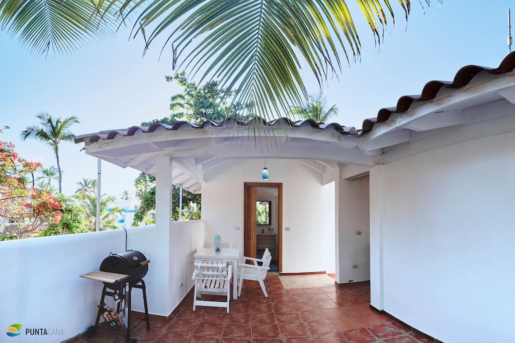 The outside patio is a great place to spend a good evening, making BBQ and drinking cool beer or fresh cocktails. Staying here, you will feel the ocean breeze every minute, enjoying your stay in the best vacation city of Dominican Republic! Bright, magnificent place and high-quality vacation guaranteed by a Superhost with 800+ positive reviews!