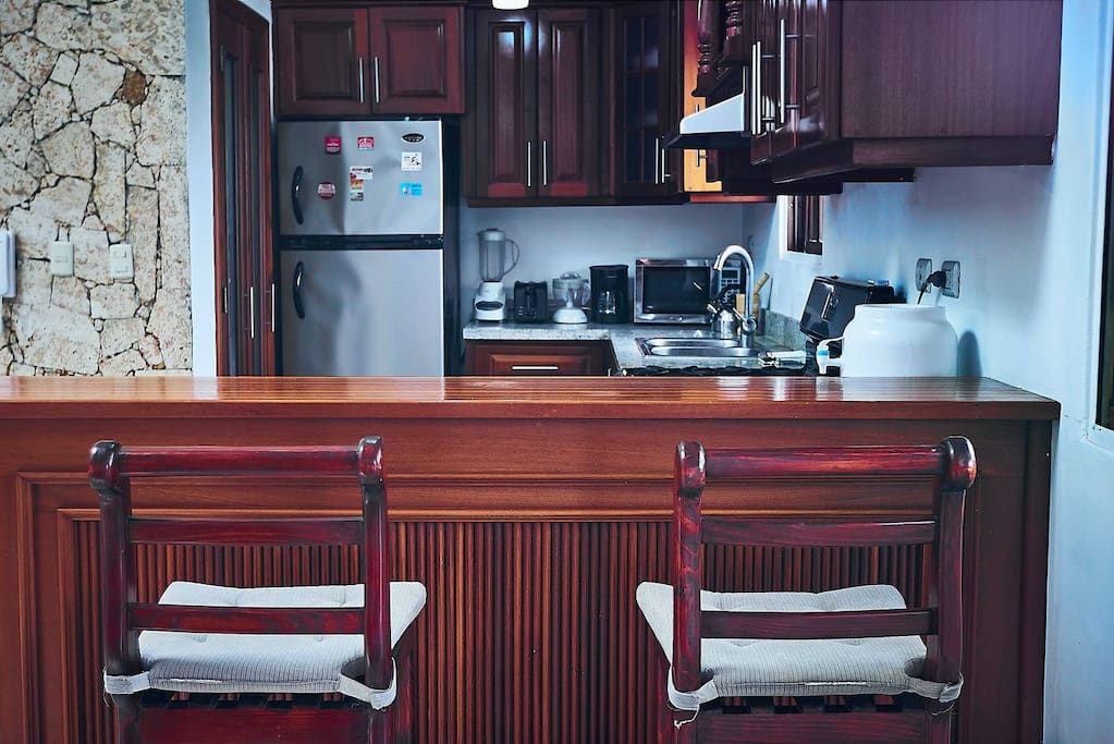 Nice place to watch your friend cooking.