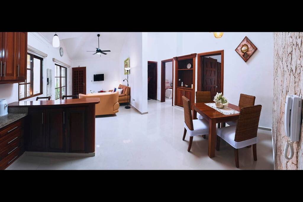 Spend more time together in this spacious common area.