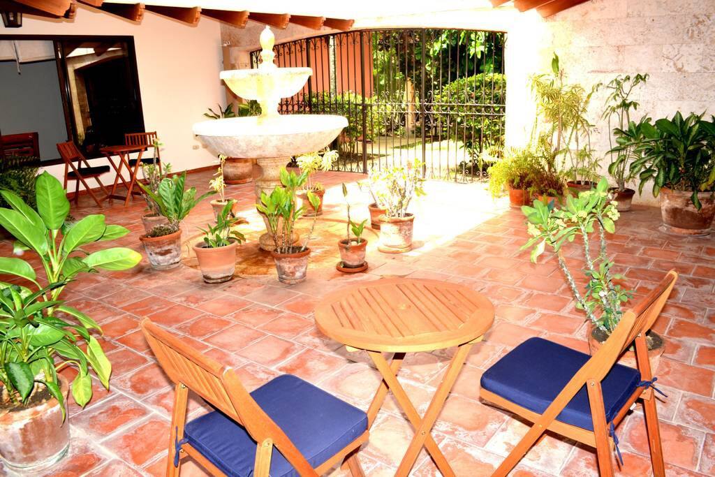 Relax in the patio with lots of green plants. Enjoy the relaxing atmosphere of this place.
