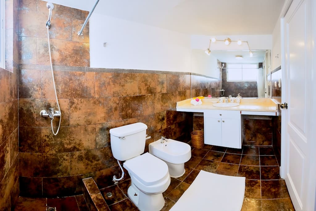 Сlean bathroom with all necessary accessories - because we care about our guests!