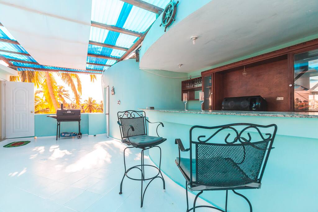 Lovely bar view. Here you can have BBQ, music, cocktails and nice time together with your friends.