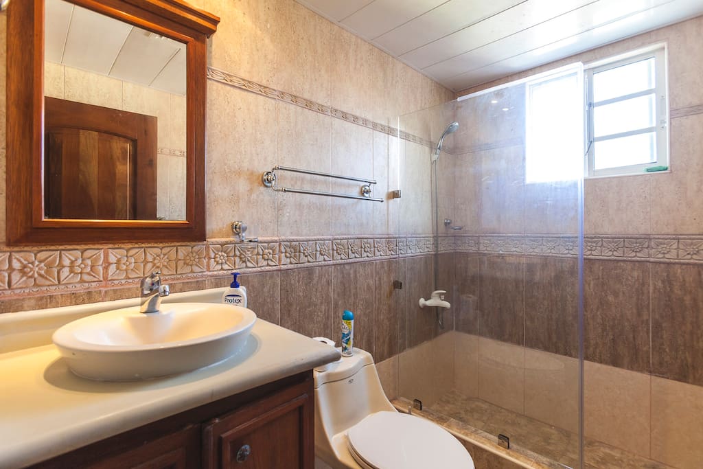Comfortable bathroom with all necessities will help you to enjoy your stay.
