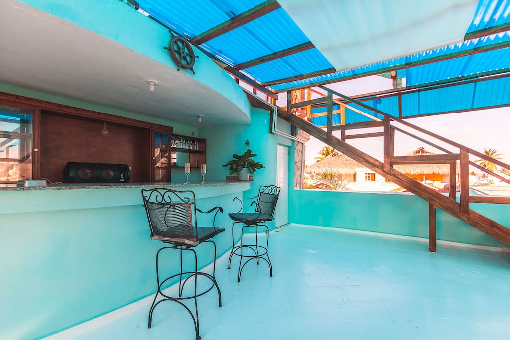 Lovely private bar view. Here you can have your BBQ, music, cocktails and nice time together with your friends.