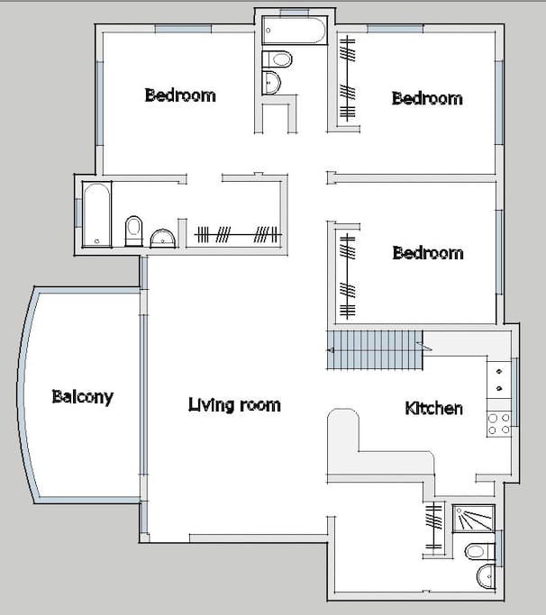 Complete Plan of our Lovely Penthouse 1-st Level